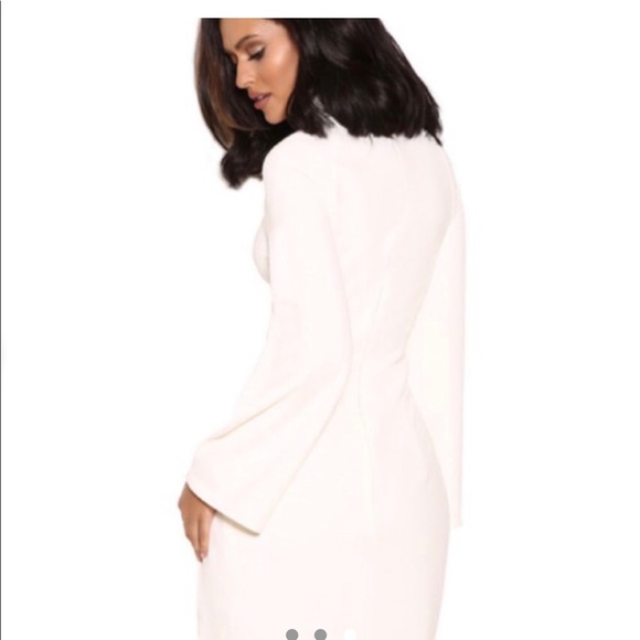 House of CB Kristina white cape dress - Picture 3 of 3